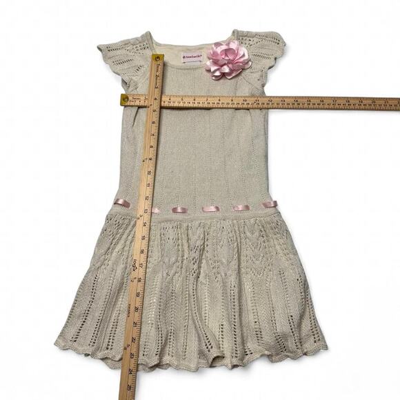 American Girl Vintage Little Girls Cotton Dress With Pink Detail Size 7 - Picture 3 of 4